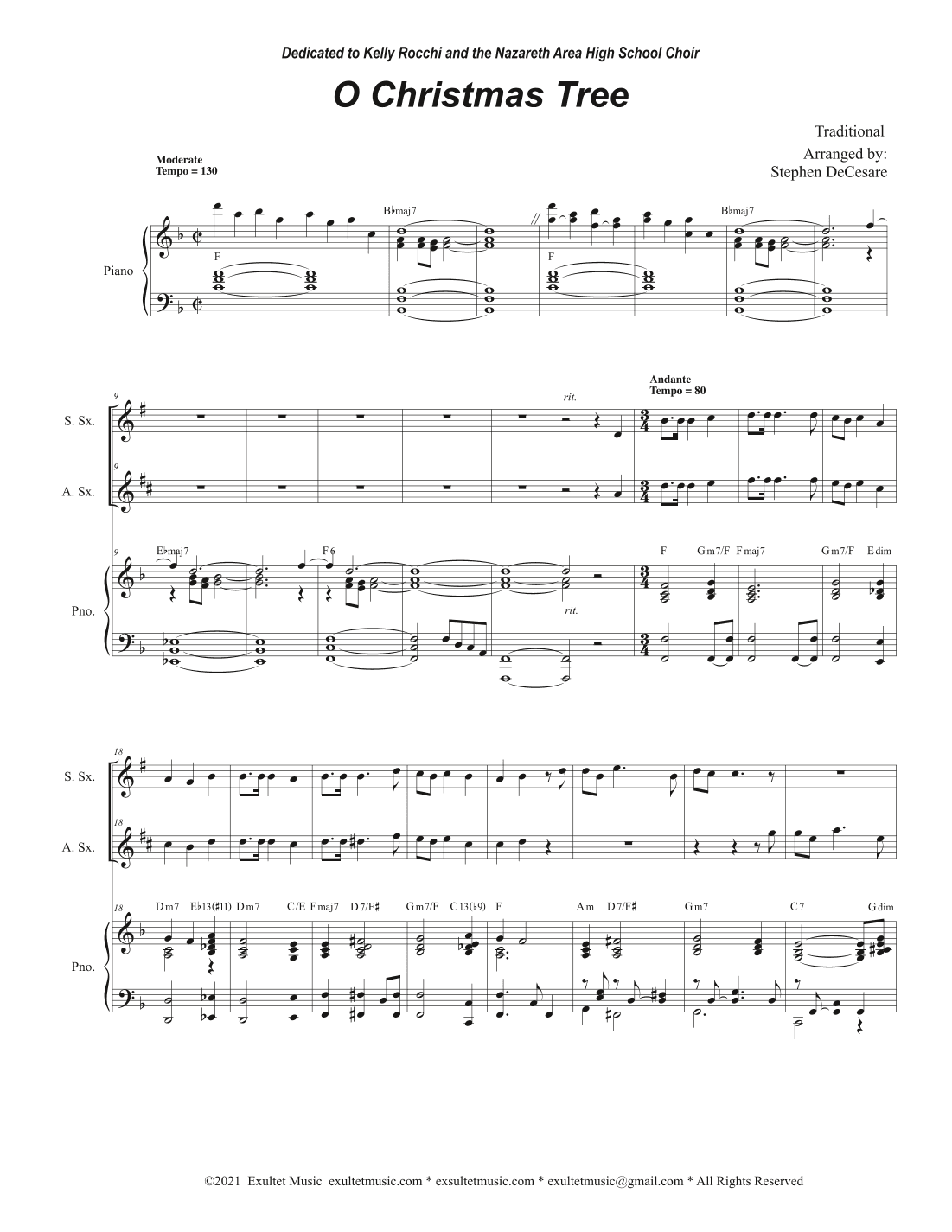 O Christmas Tree (Duet for Soprano and Alto Saxophone) (arr. Stephen DeCesare)