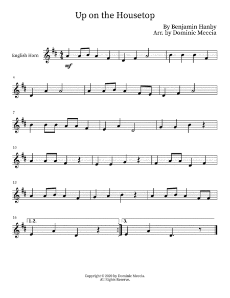 Up on the Housetop (arr. Dominic Meccia)