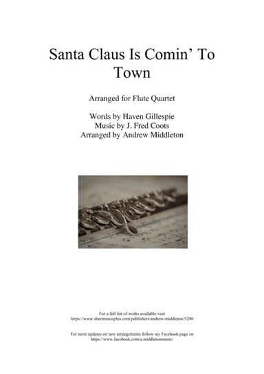 Santa Claus Is Comin' To Town (arr. Andrew Middleton)