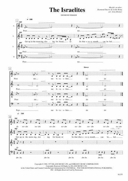 The Israelites (arr. Jetse Bremer)
