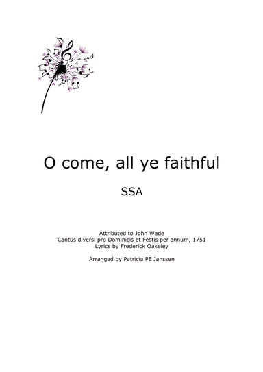 O come, all ye faithful (SSA) (arr. Patricia PE Janssen)