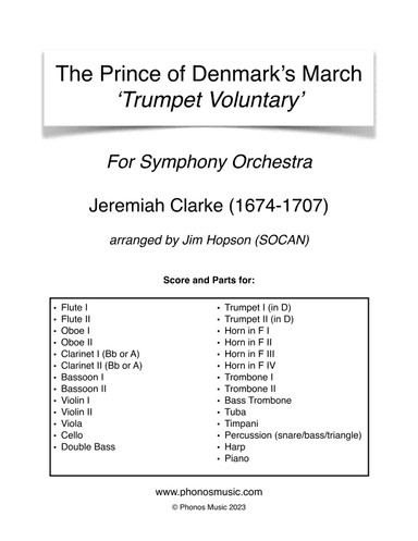 The Prince of Denmark's March (Trumpet Voluntary) (arr. Jim Hopson)