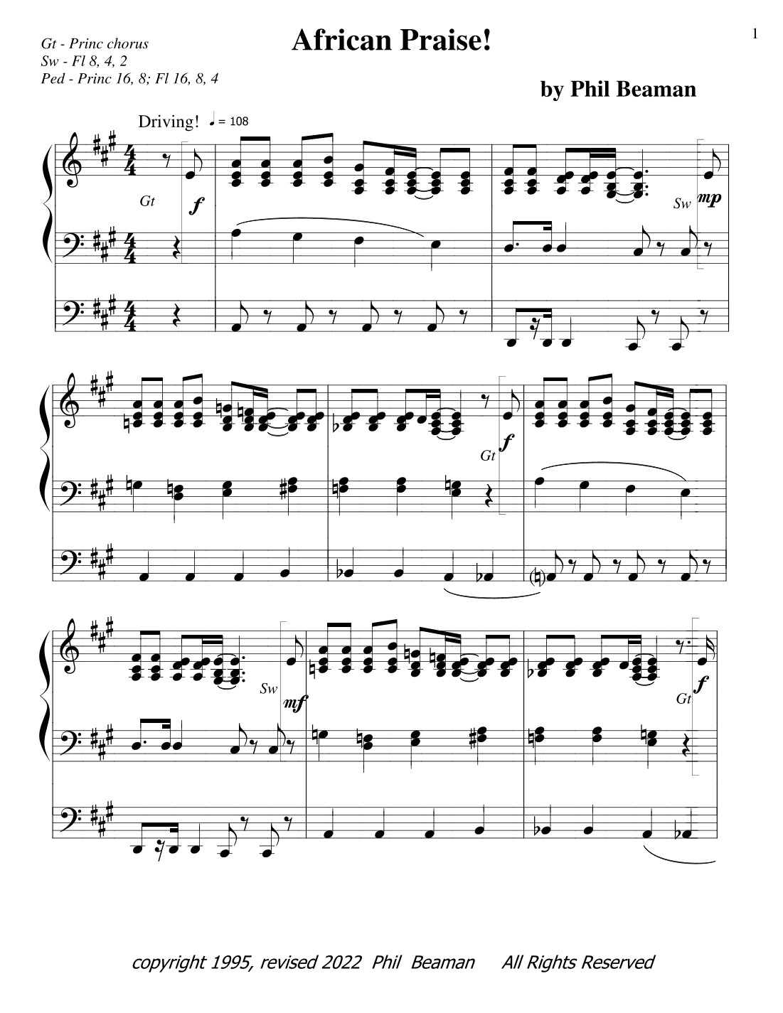 African Praise! - organ solo