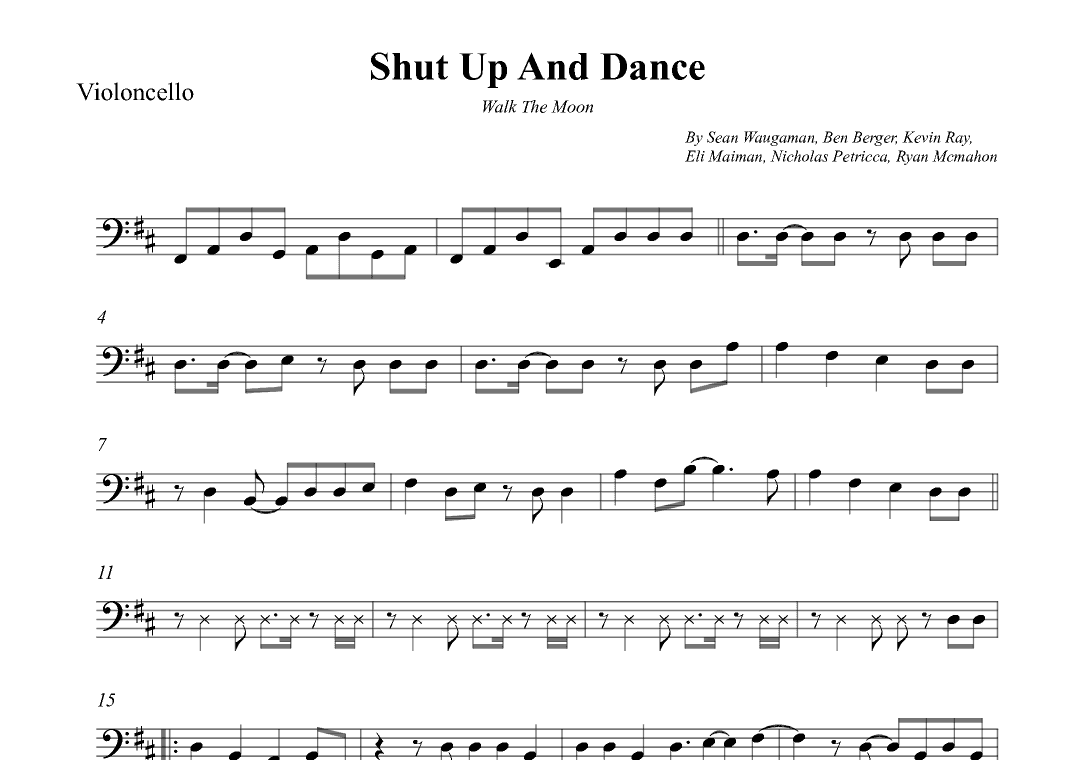 Shut Up And Dance (arr. Wesley S. SIlva)