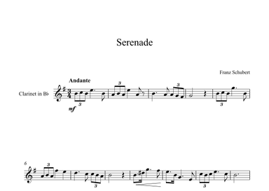 Serenade - Franz Schubert (Clarinet) (arr. Digital Book Music)