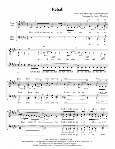Rehab (arr. Emily Moriarty)