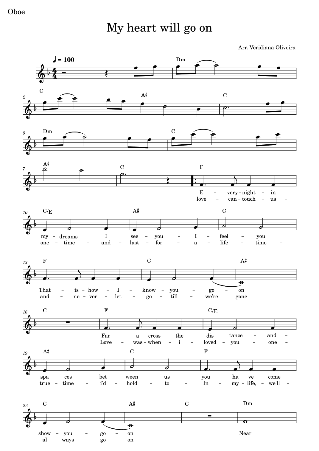 My Heart Will Go On (love Theme From 'titanic') (arr. Veridiana Oliveira)