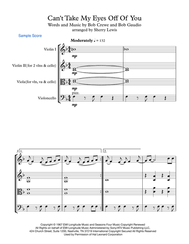 Can't Take My Eyes Off Of You (arr. Sherry Lewis)