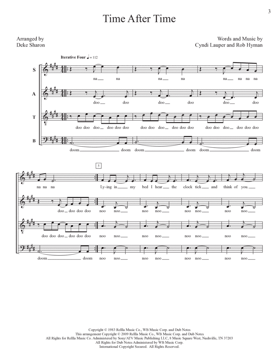 Time After Time (arr. Deke Sharon)