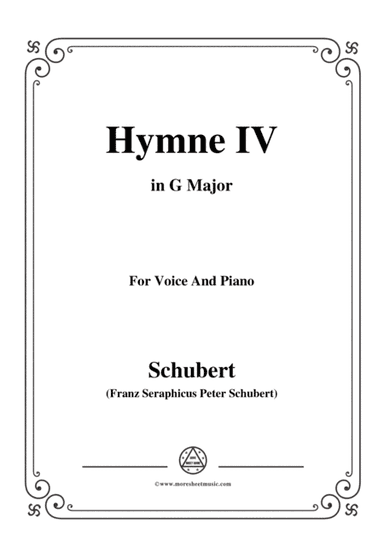 Schubert-Hymne(Hymn) IV,D.662,in G Major,for Voice&Piano (arr. MSM)