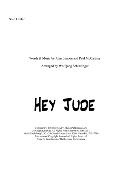 Hey Jude (arr. Wolfgang Schutzinger)
