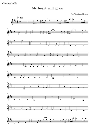My Heart Will Go On (love Theme From 'titanic') (arr. Veridiana Oliveira)