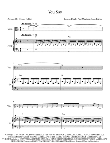 You Say (arr. Hyrum Kohler)