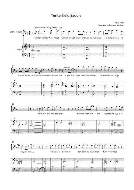 Tenterfield Saddler (arr. Brendan Murtagh)