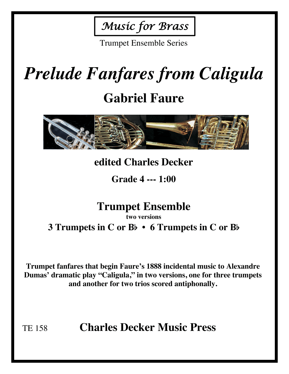 Prelude Fanfares from Caligula for Trumpet Ensemble (arr. Charles Decker)