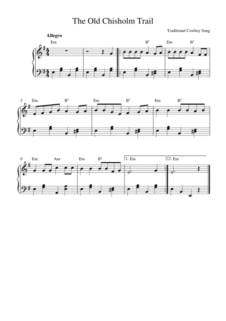 The Old Chisholm Trail (arr. Kaiserin Rebecca)