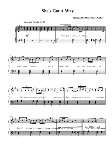 She's Got A Way (arr. Diane M. McGahee)