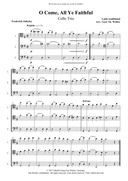 O Come, All Ye Faithful (arr. Gert Th. Walter)
