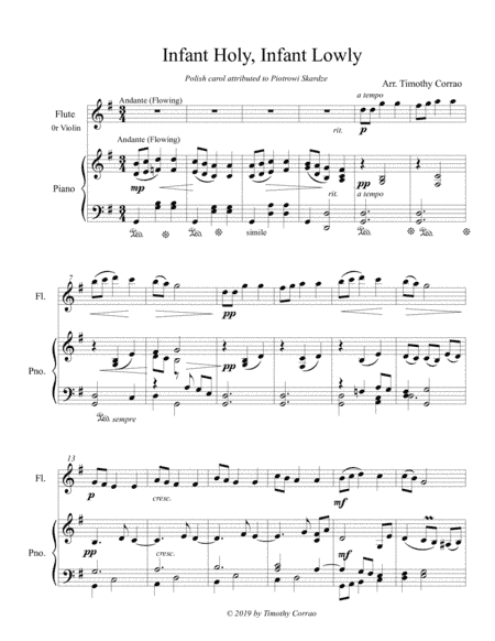 Infant Holy, Infant Lowly (arr. Corrao Music)
