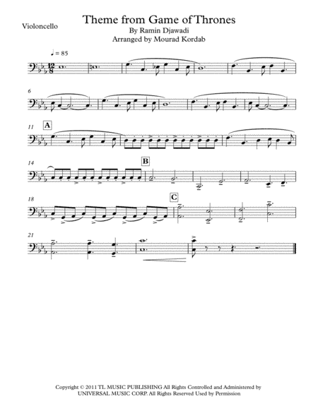 Game Of Thrones (arr. Mourad Kordab)