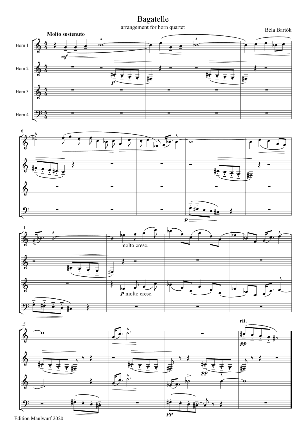 Bagatelle (arr. Edition Maulwurf)