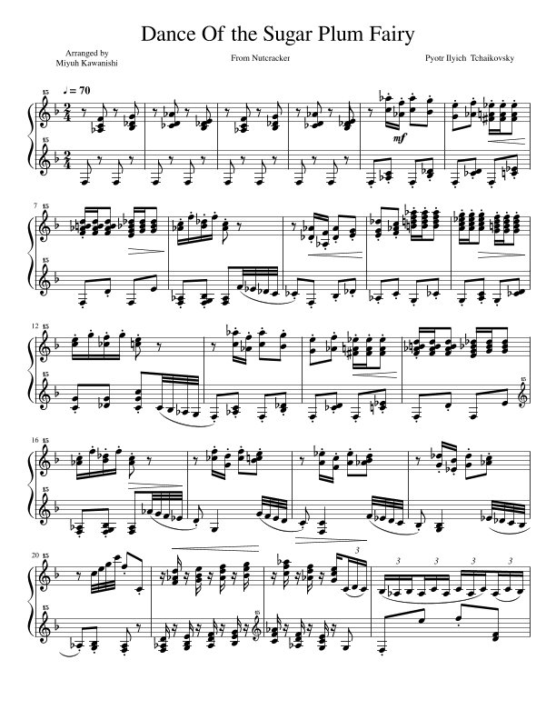 Dance of the sugar plum fairy (arr. Miyuh Kawanishi)