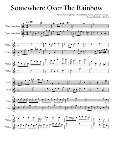 Somewhere Over The Rainbow/what A Wonderful World (arr. Zachary Corbett)