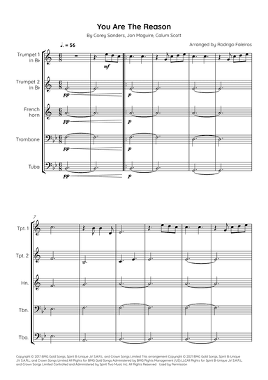 You Are The Reason (arr. Rodrigo Faleiros)