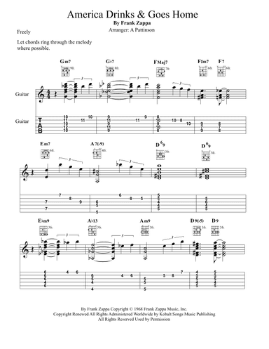 America Drinks & Goes Home (arr. Andrew Pattinson)