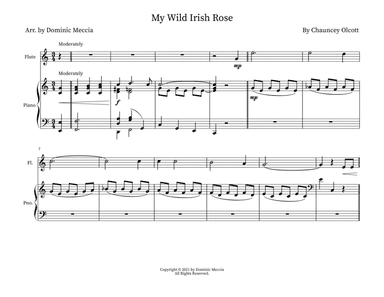 My Wild Irish Rose (arr. Dominic Meccia)