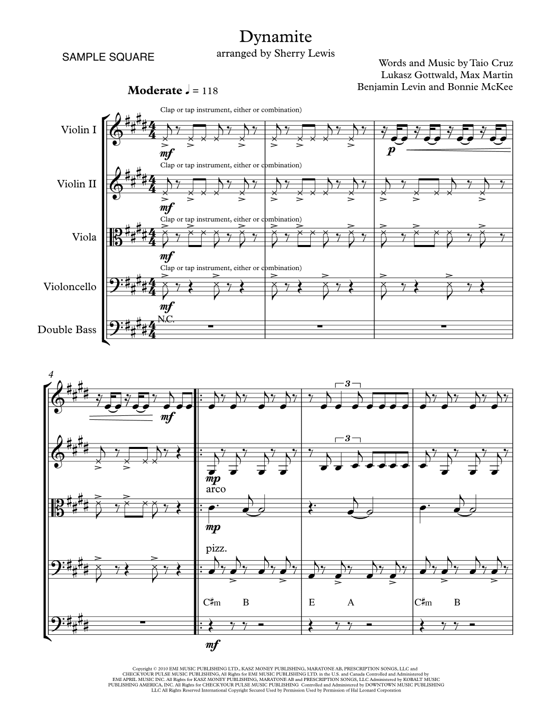 Dynamite (arr. Sherry Lewis)