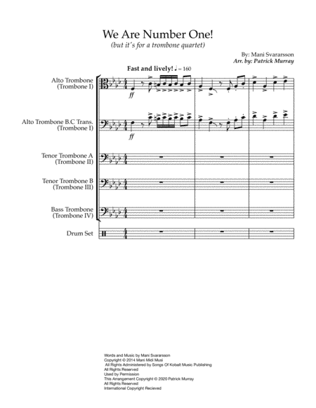 We Are Number One (arr. Patrick Murray)