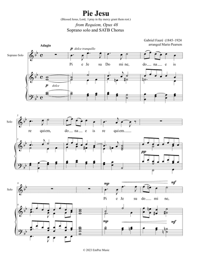 Pie Jesu (arr. arr. Mario Pearson)