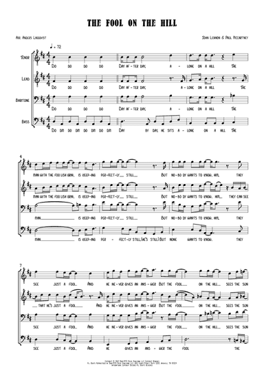 The Fool On The Hill (arr. Anders Lindqvist)