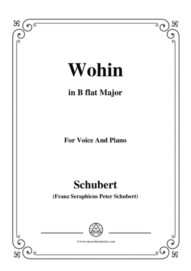 Schubert-Wohin,from 'Die Schöne Müllerin',Op.25 No.2,in B flat Major,for Voice&Piano (arr. MSM)