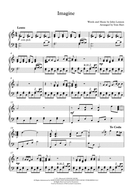 Imagine (arr. Tom Hart)