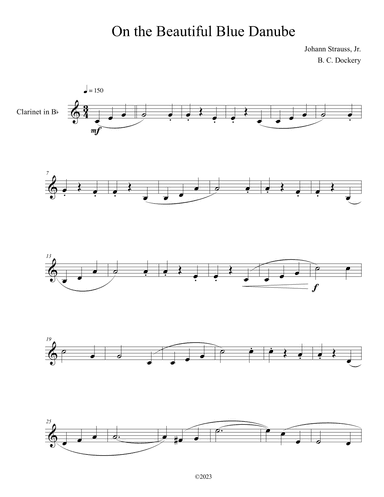The Blue Danube (Clarinet Solo) (arr. B. C. Dockery)