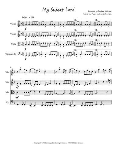 My Sweet Lord (arr. Songhea Sackrider)