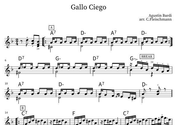 Gallo Ciego (arr. Christoph Fleischmann)