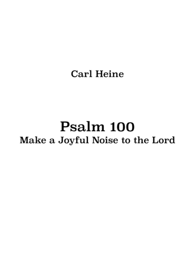 Psalm 100 (SATB)