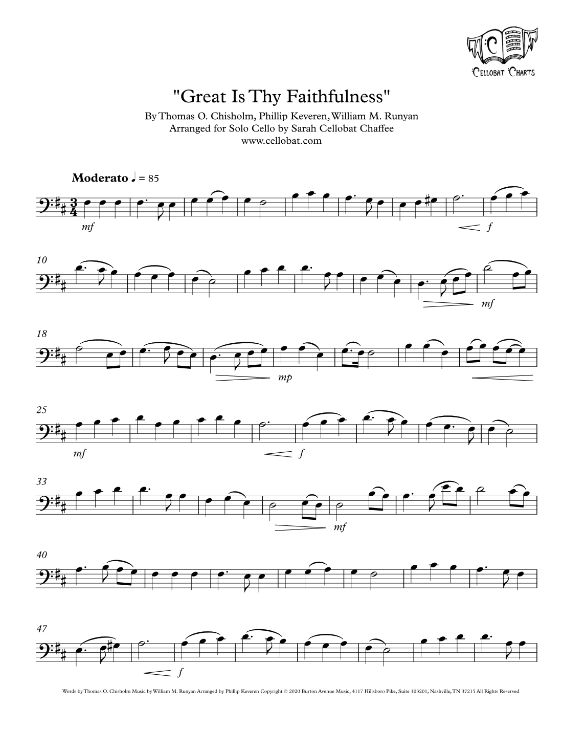 Great Is Thy Faithfulness (arr. Sarah Cellobat Chaffee)