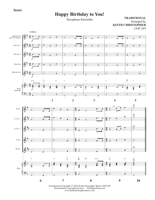Happy Birthday to You! (arr. Keith Christopher)