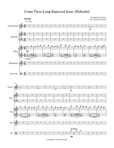 Come Thou Long Expected Jesus (arr. Cameron Duncan)