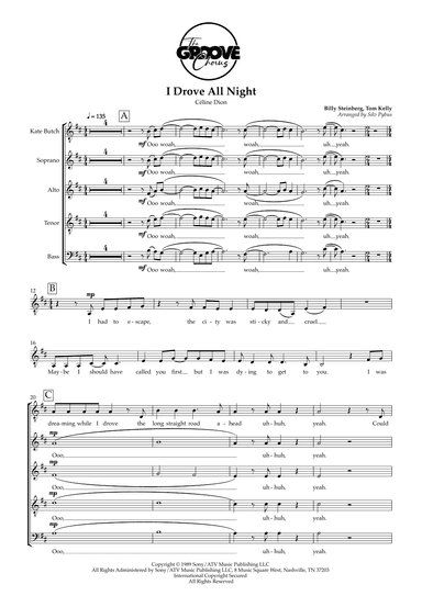 I Drove All Night (arr. Silv Pybus)