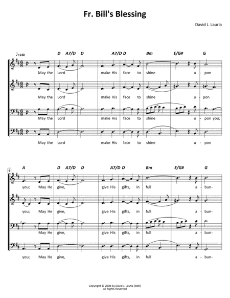 Fr. Bill's Blessing