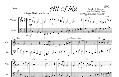 All Of Me (arr. Wendy Loder, ASCAP)