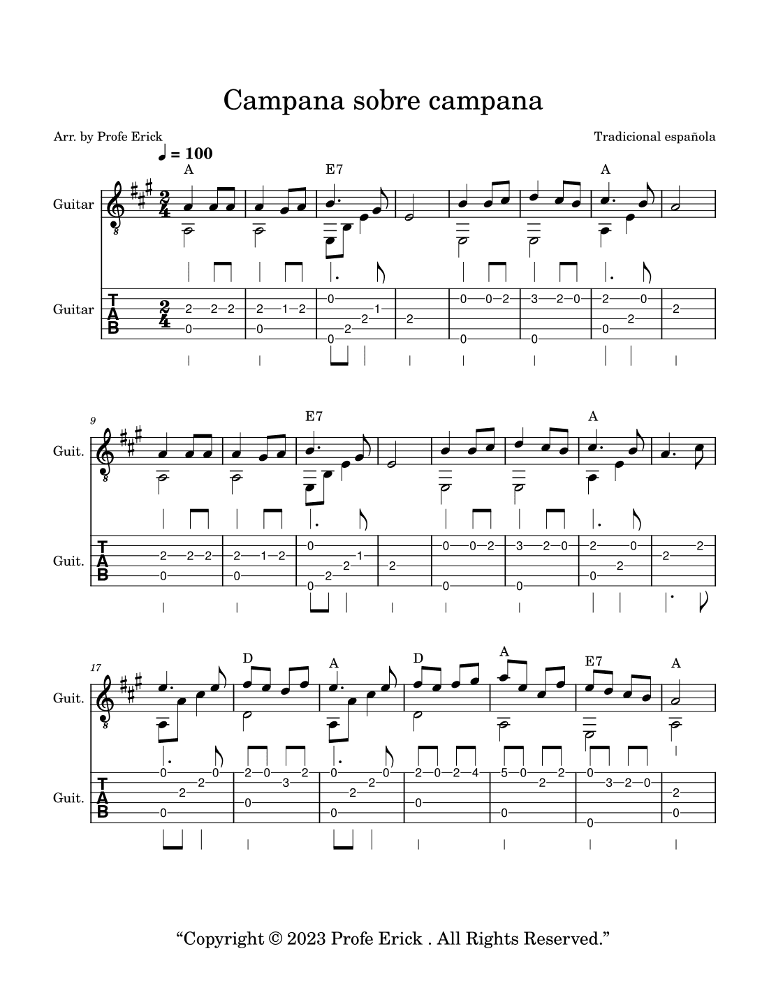 Campana sobre Campana (arr. Profe Erick)