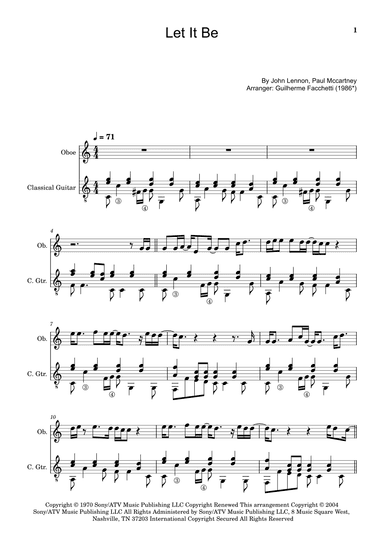 Let It Be (arr. Guilherme Facchetti)