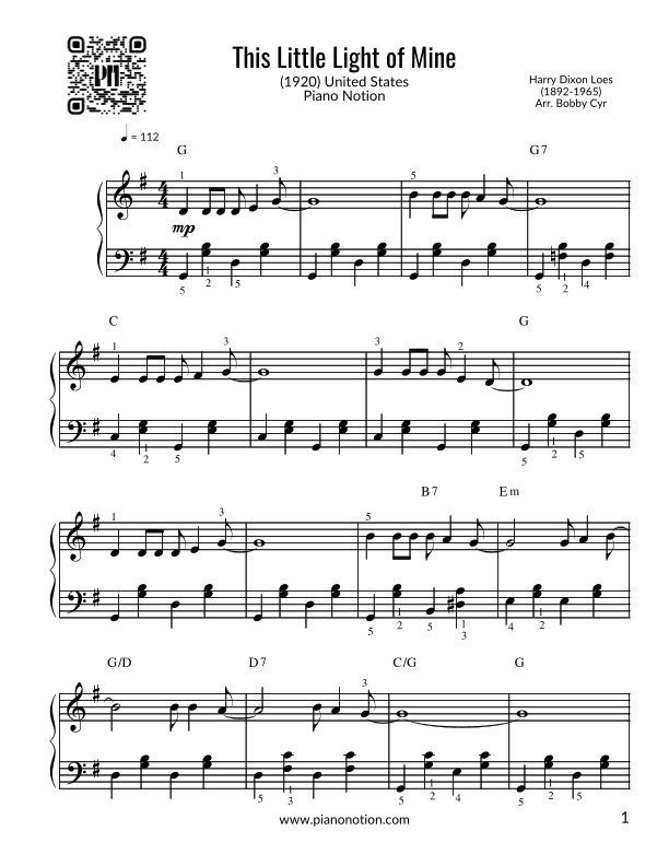 This Little Light of Mine (Piano Solo) (arr. Bobby Cyr)