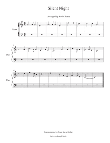 Silent Night - Piano (arr. Kevin Busse)